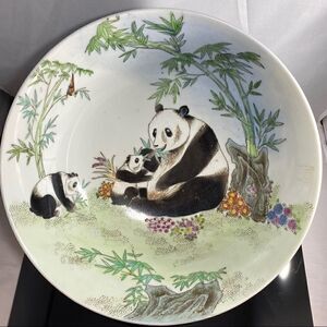 Bowl with panda design in delicate china for serving or display